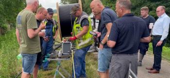 Overbevisende blåseresultat skyter fiberkabel 1842 meter uten stopp Overbevisende blåseresultat skyter fiberkabel 1842 meter uten stopp